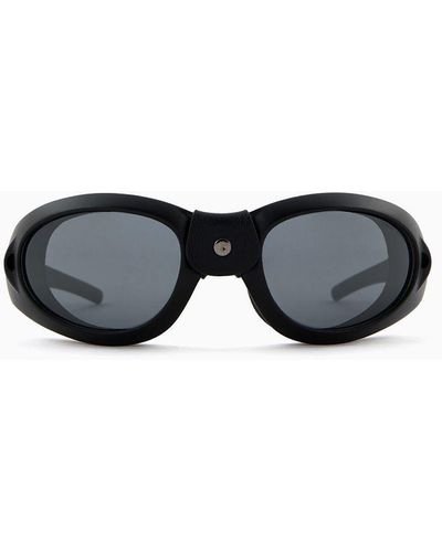 Giorgio Armani Oval Sunglasses - Black