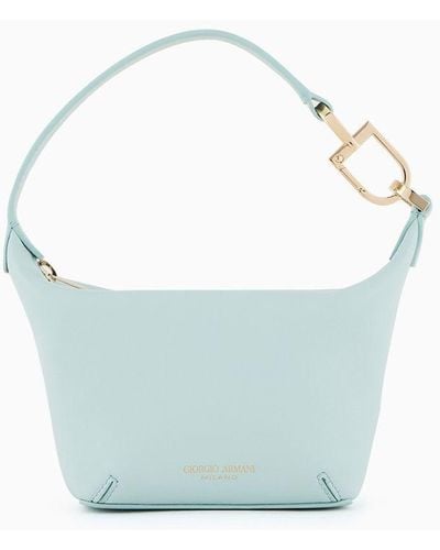 Giorgio Armani Mini La Prima Soft Nappa-leather Handbag - Blue