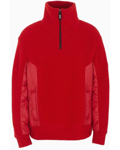 Giorgio Armani Neve Sweatshirt Aus Wollfleece Und Kaschmir - Rot