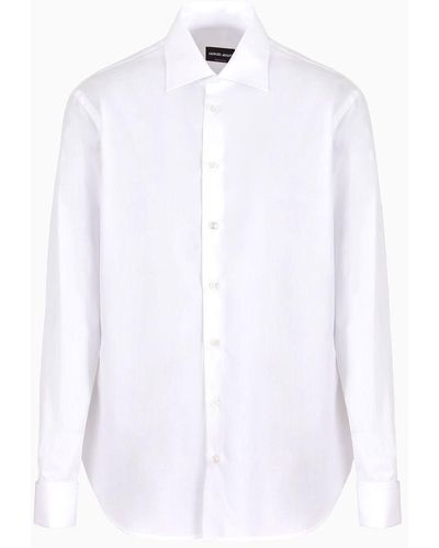 Giorgio Armani Hemd Mit Französischem Kragen Aus Glänzendem Stoff - Mehrfarbig