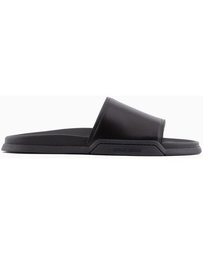 Giorgio Armani Leather Strap Sandals - White