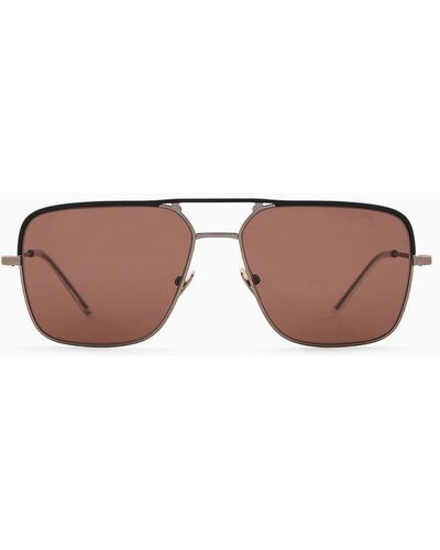 Giorgio Armani Irregular-shaped Sunglasses - Brown