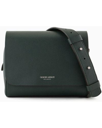 Giorgio Armani Small Leather Crossbody Bag - Green