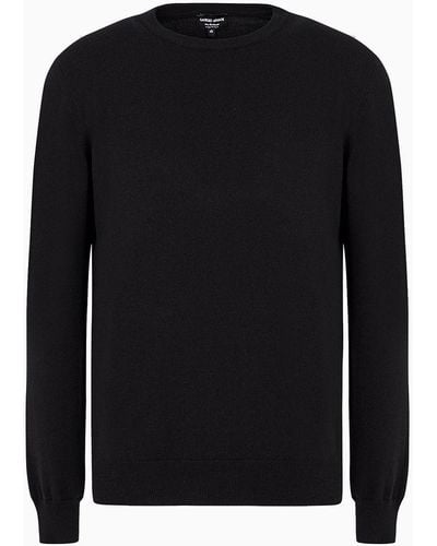Giorgio Armani Pure Cashmere Crew-neck Sweater - Black