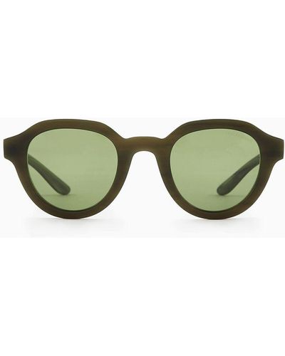 Giorgio Armani Panto Sunglasses - Green