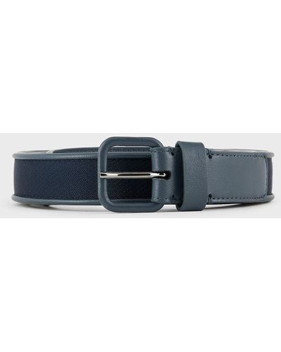 Giorgio Armani Leather And Ribbon Belt - Blue