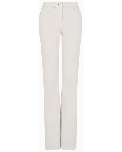Giorgio Armani Denim Collection Jeans 5-tasche In Denim Di Cotone Stretch - Bianco