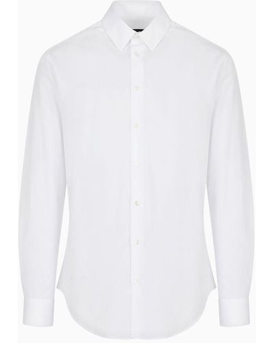 Giorgio Armani Cotton Canvas Shirt - White