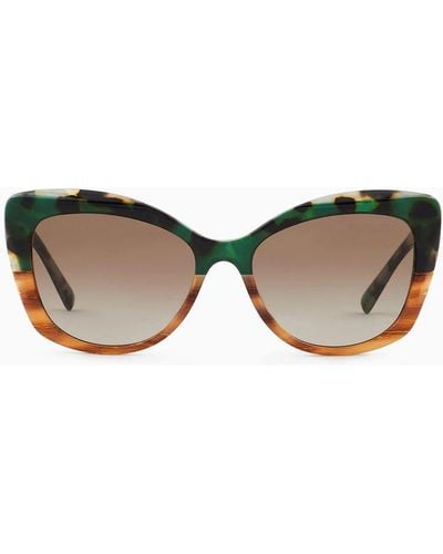 Giorgio Armani Gafas De Sol Modelo Ojo De Gato Para Mujer - Verde