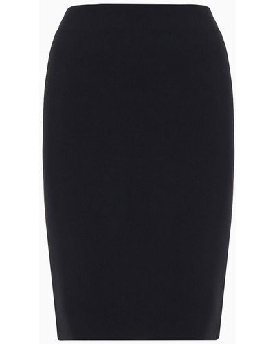 Giorgio Armani Silk Cady Tube Skirt - Black