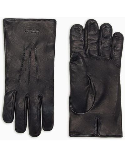 Giorgio Armani Nappa-leather Gloves - Black