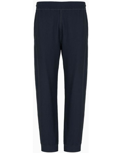 Giorgio Armani Stretch Jersey Flat-front Trousers - Blue