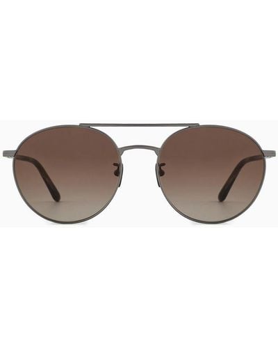 Giorgio Armani Round Sunglasses - Black