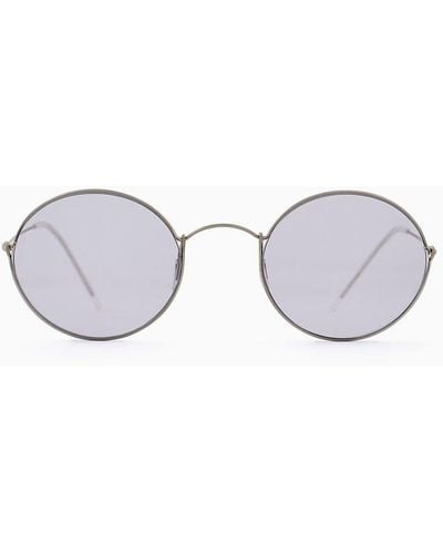 Giorgio Armani Round Sunglasses - Metallic