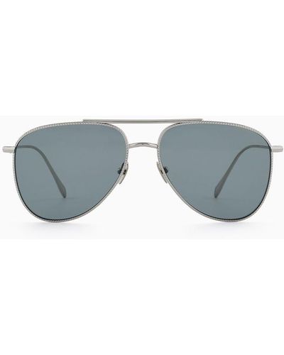 Giorgio Armani Sonnenbrille Mit Pilotenfassung - Blau