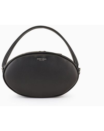 Giorgio Armani Asv Nappa-leather Handbag - Black
