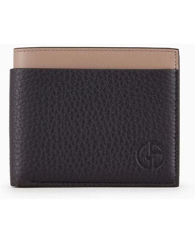 Giorgio Armani Two-toned Leather Bifold Wallet - White
