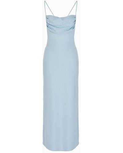 Giorgio Armani Bonded-viscose Long Dress - Blue