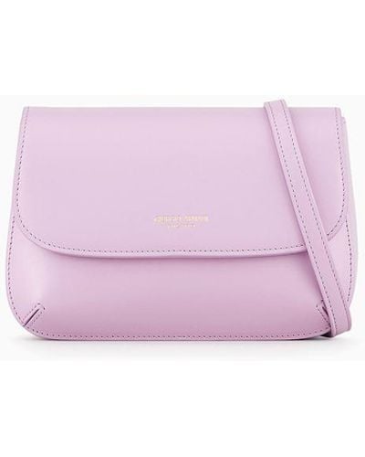 Giorgio Armani Mini La Prima Bag In Palmellato Leather - Pink