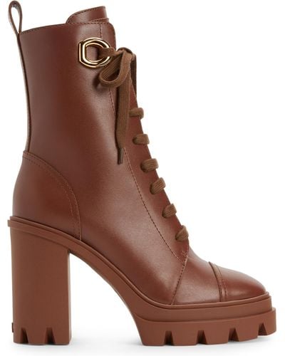 Giuseppe Zanotti Cubalibre Leather Ankle Boots - Brown