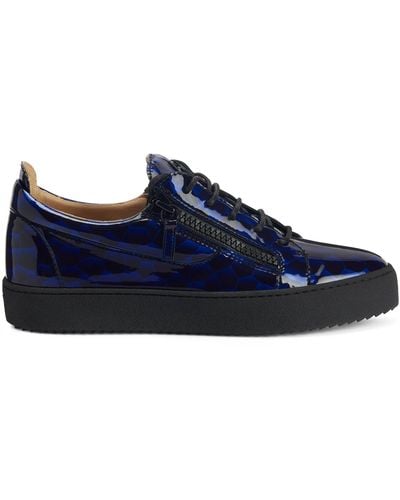 Giuseppe Zanotti Sneakers Frankie con motivo geometrico - Blu