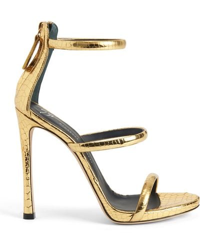 Giuseppe Zanotti Harmony 120mm Leather Sandals - Metallic