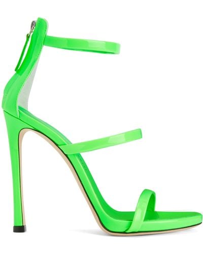 Giuseppe Zanotti Harmony Patent Leather Sandals - Green