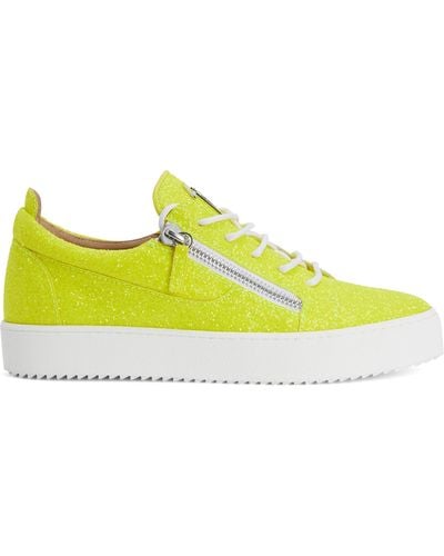 Giuseppe Zanotti Gail Glitter Low-top Sneakers - Yellow