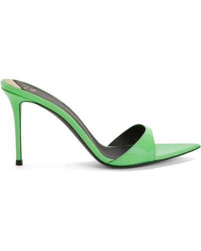 Giuseppe Zanotti Intriigo Pointed 90mm Sandals - Green