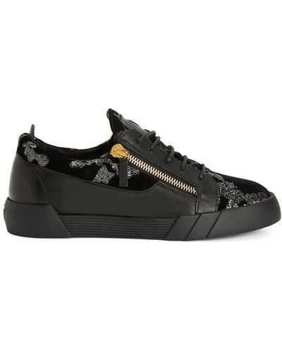 Giuseppe Zanotti Paneled Low-top Sneakers - Black