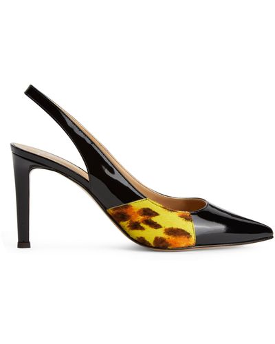 Giuseppe Zanotti Susie Feline 85mm Slingback Pumps - Metallic