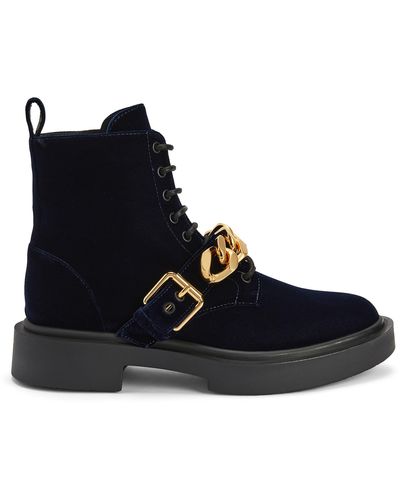 Giuseppe Zanotti ADRIC VELVET - Bleu