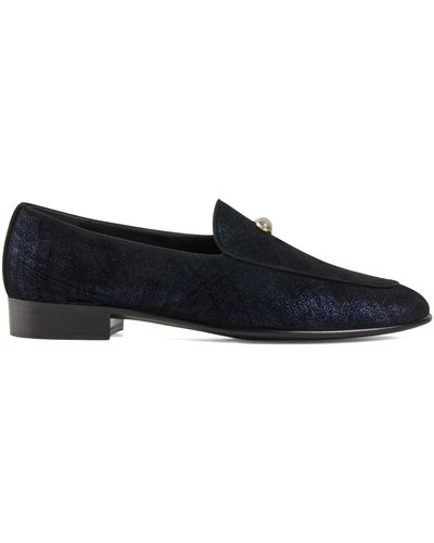 Giuseppe Zanotti Rudolph crystal-embellished leather loafers - Black