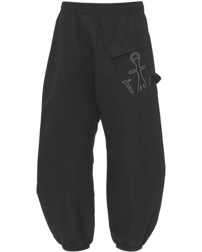 JW Anderson Pantaloni sportivi con logo Anchor - Grigio