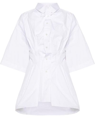 Maison Margiela | Camicia in cotone oversize con tasche ampie | female | BIANCO | 40