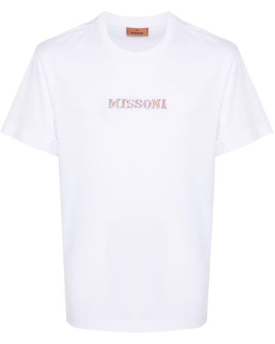 Missoni T-Shirt Con Ricamo - Bianco