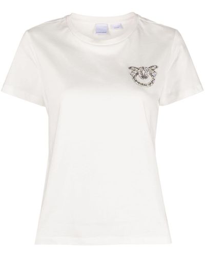 Pinko T-shirt con decorazione nambrone - Bianco