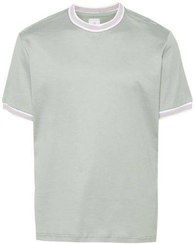 Eleventy T-shirt con dettaglio righe - Verde