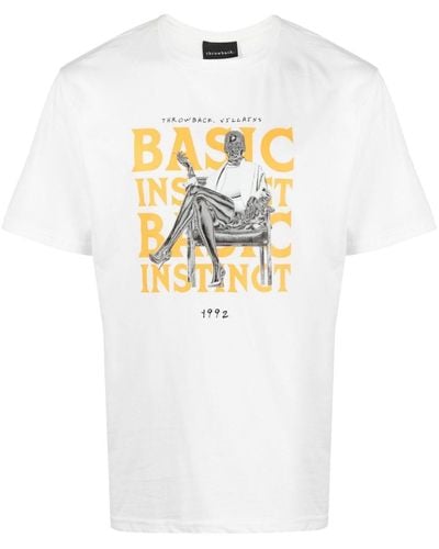 Throwback. T-shirt con stampa Basic Instinct - Bianco