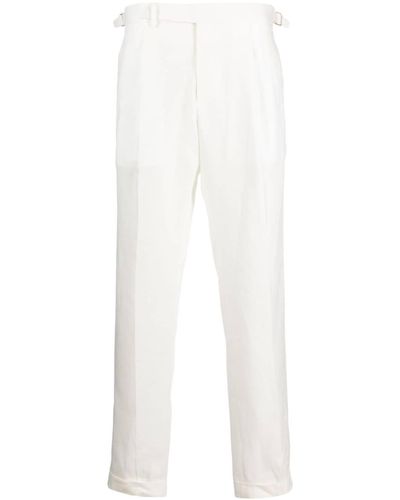 BRIGLIA Pantalone in lino - Bianco