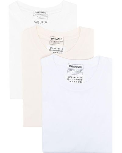 Maison Margiela T-shirt tripack - Bianco