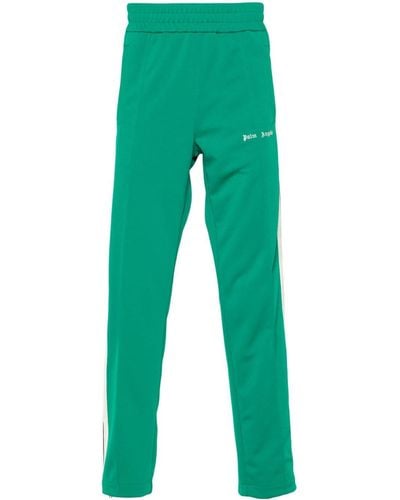 Palm Angels Pantaloni sportivi con ricamo - Verde