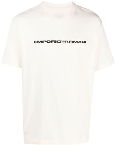 Emporio Armani T-shirt panna logo emporio - Bianco