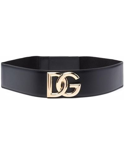 Dolce & Gabbana Cintura con logo dg - Nero