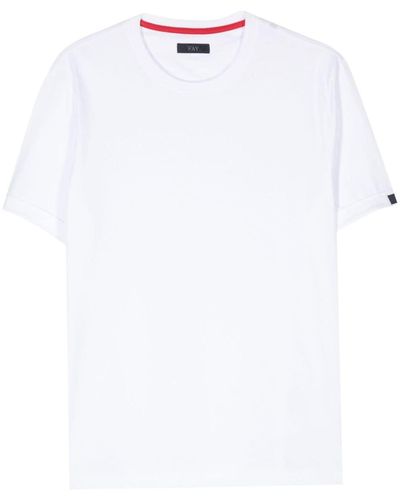 Fay T-shirt con applicazione - Bianco