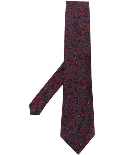 Etro Cravatta con stampa paisley - Rosso
