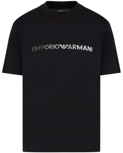 Emporio Armani T-shirt con ricamo - Nero