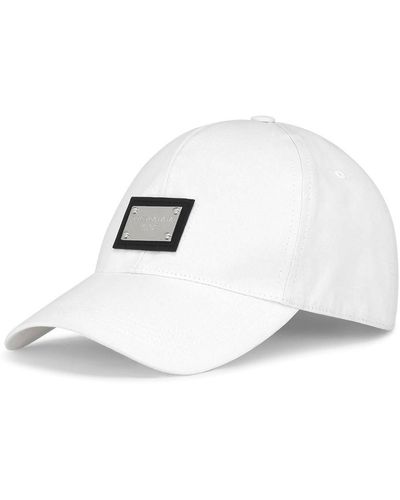 Dolce & Gabbana Cappello da baseball dg essentials con placca logo - Bianco