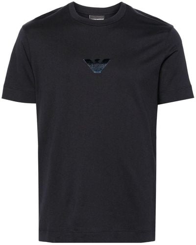 Emporio Armani T-shirt con applicazione logo - Nero