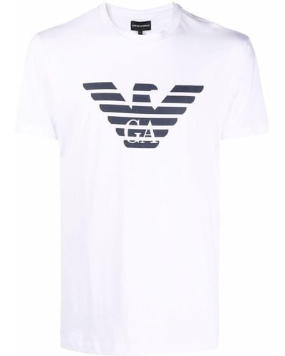 Emporio Armani T-shirt Eagle a girocollo - Bianco